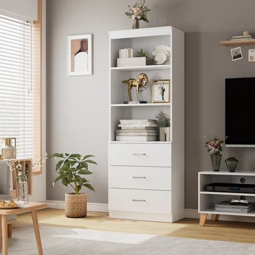 Kahler 70.9'' H x 23.6'' W Standard Bookcase with 3 Drawers